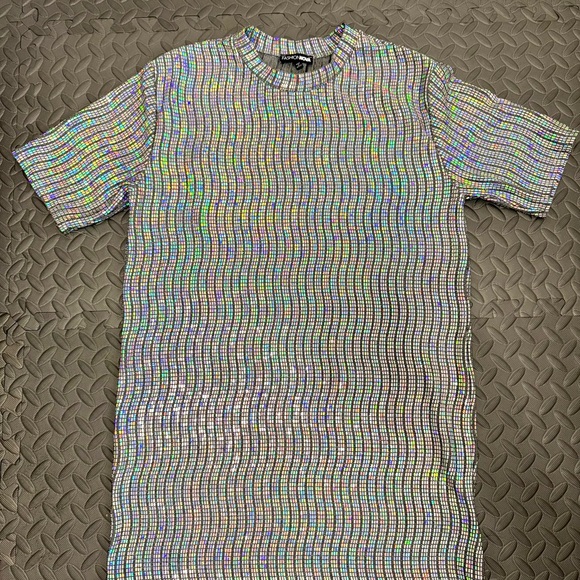 Fashion Nova Silver Holographic Dress - Picture 5 of 5